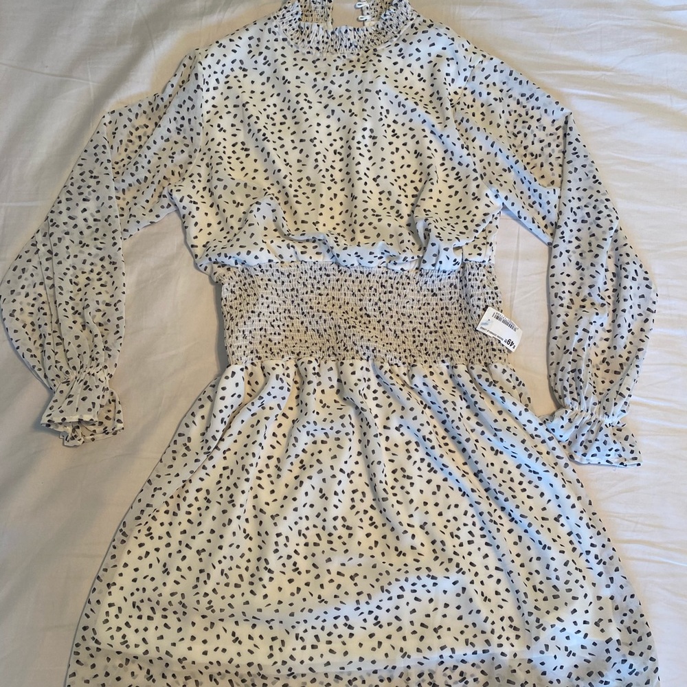 Polka Dot Long Sleeve Dress